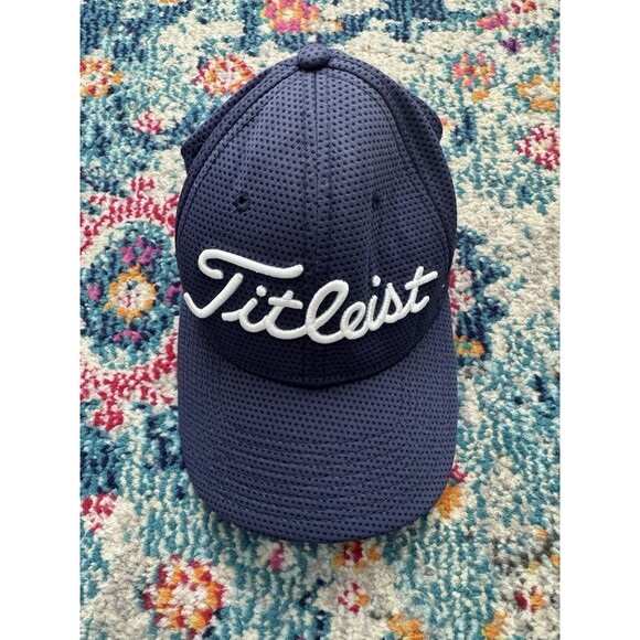 TITLEIST Footjoy Pro-V1 Blue Fitted Golf Hat Size M/L‎ - Picture 2 of 5